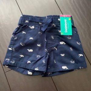 Garanimals baby boy navy sea drawstring shorts 0-3M NWT